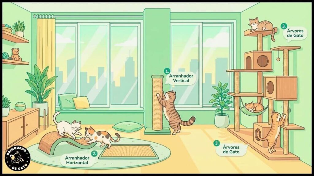 arranhador para gatos de apartamento