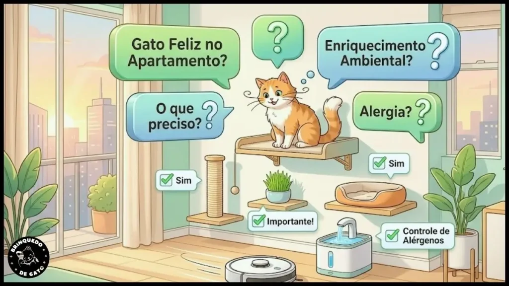 Gato em Apartamento Feliz