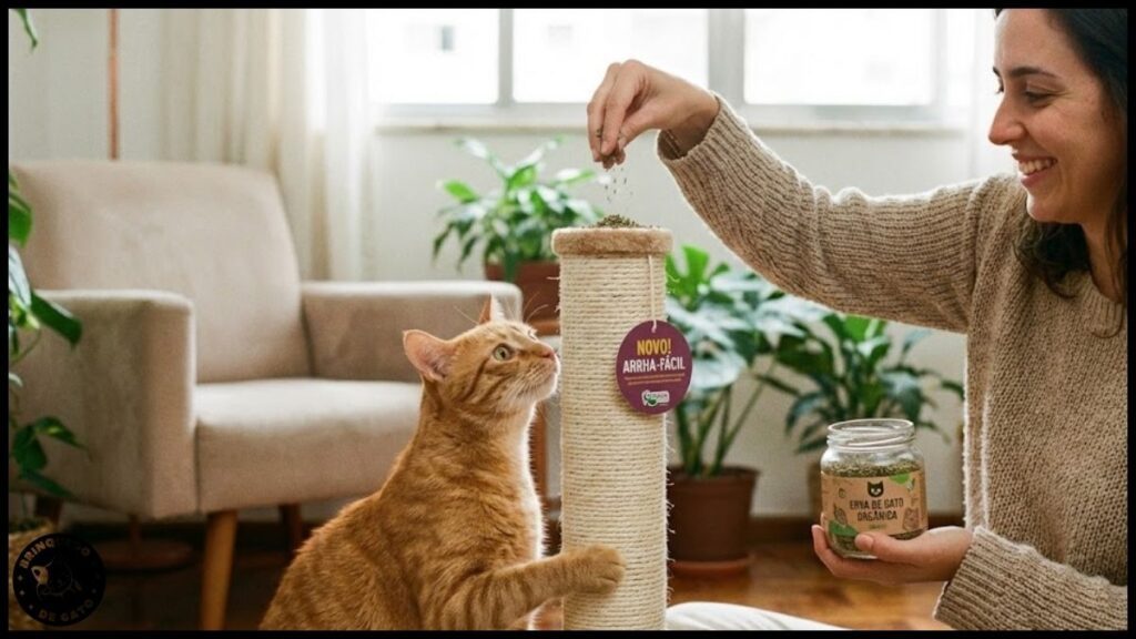 como redirecionar comportamento de arranhar do gato 5