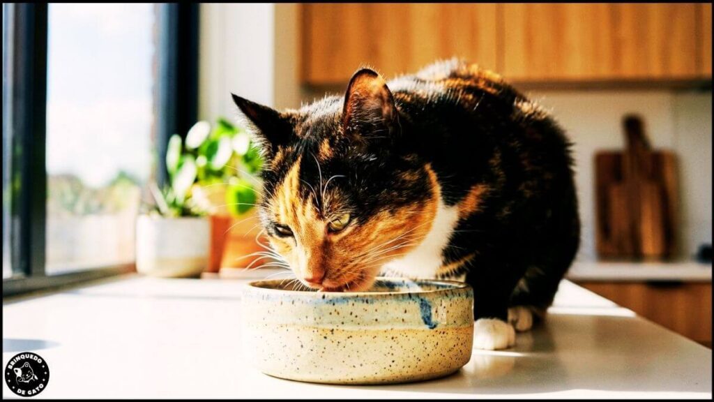 Saúde e alimentação de gatos em ambiente doméstico.
