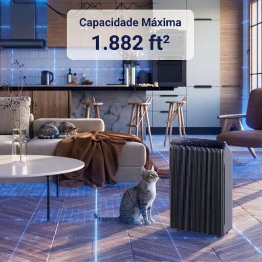 O mais potente purificador de ar para gatos Winix 5510 com tecnologia PlasmaWave num apartamento espaçoso